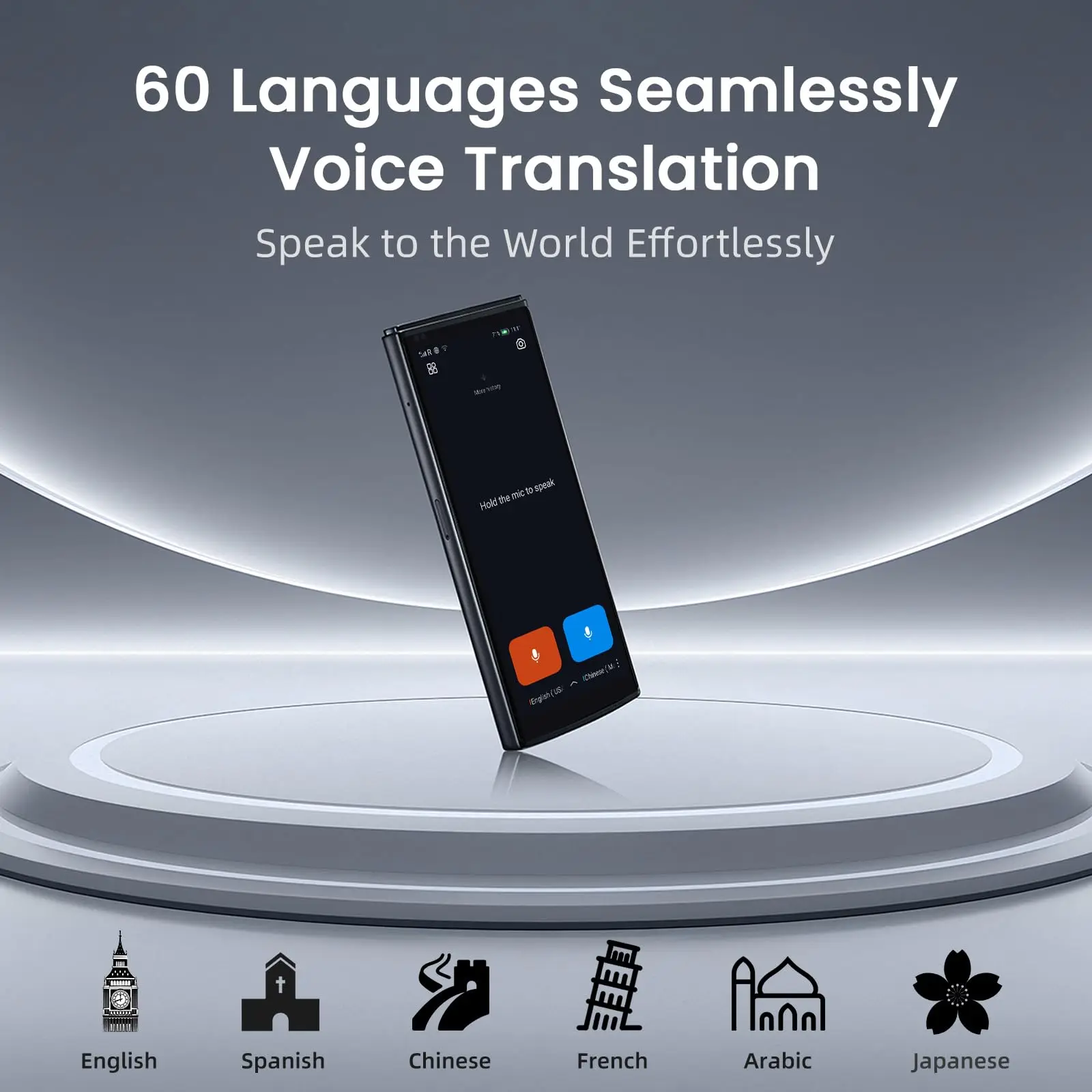 IFLYTEK Smart 4.0 Language Translator Device Offline Translation 60 Languages Voice & Photo Translation Real-Time Interpreter
