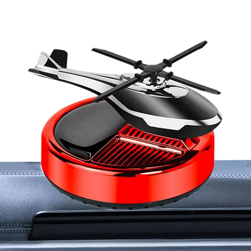 Helicopter Car Air Fresheners Solar Powered Rotating Oil Diffuser Solar-Activated Scent Helicopter Freshener Diffuser For Cars