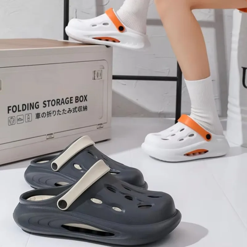 

Summer Couple Slippers Fashion Outdoor Wear Women's Sandals Non-slip Arch Cushioning Contrast Slippers Outerwear Beach Shoes