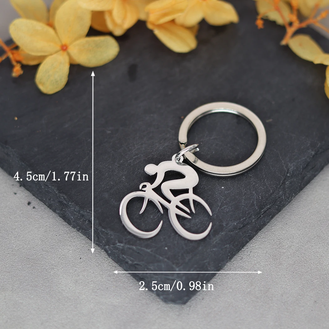 Bike Key Chain Key Ring Jewelry Bicycle Key Chain Key RingCyclist Key Chain Key Ring Dainty Key Chain Key Ring For WomenTravel G view 6