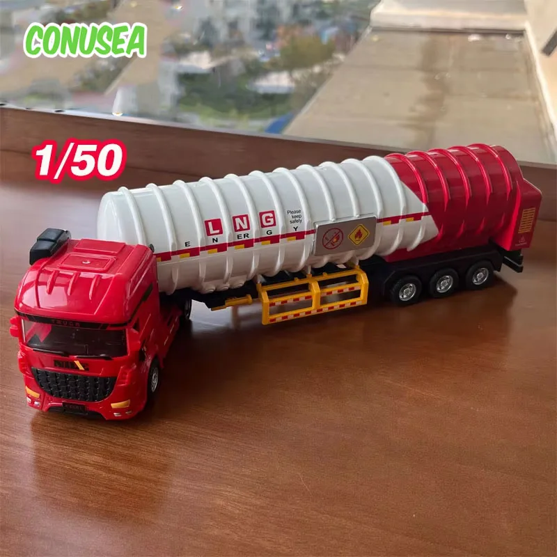 

1/50 масштабные автомобили, модель грузовика, масляный танкер, игрушка, литой под давлением газовый автомобиль, имитация транспортировки, инженерный автомобиль, инерционные игрушки для мальчиков и детей