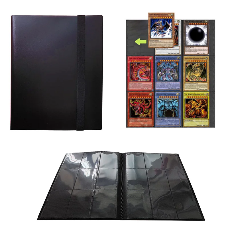 160/360 Cards Album Holder Capacity 4/9Pocket Binders For Pokmon Yugoh Baseball Football Sports Game Card Book Sleeve Binder