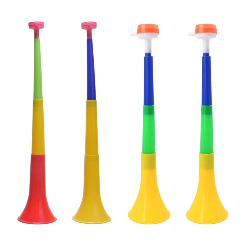 

4 Pcs Horn Plastic Trumpet Toy Music Toys Cheering Football Colored Competition Game