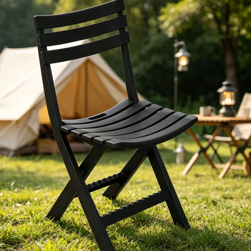 Folding Chair Outdoor Patio Garden Plastic Seat Portable Dining Chair For Camping Picnic Balcony Backyard Furniture