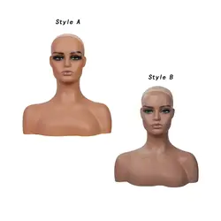 Female Mannequin Head Display Model Head Circumference 54cm Multipurpose Hat Display Stand for Shopping Mall Accessories