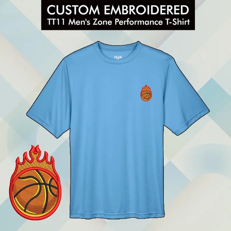 Custom Embroidered Logo Text Image Performance T-Shirt Unisex Men Women Add Your Logo Design Dhirts Comfortable Daily Casual Top