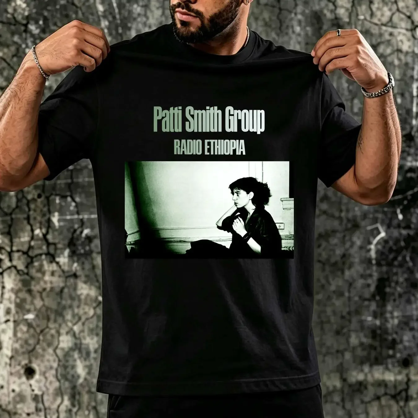 washed T Shirt Patti Smith Group Radio Ethiopia 1976 Size S 3XL vintage Washed graphic streetwear designer clothes Versatile
