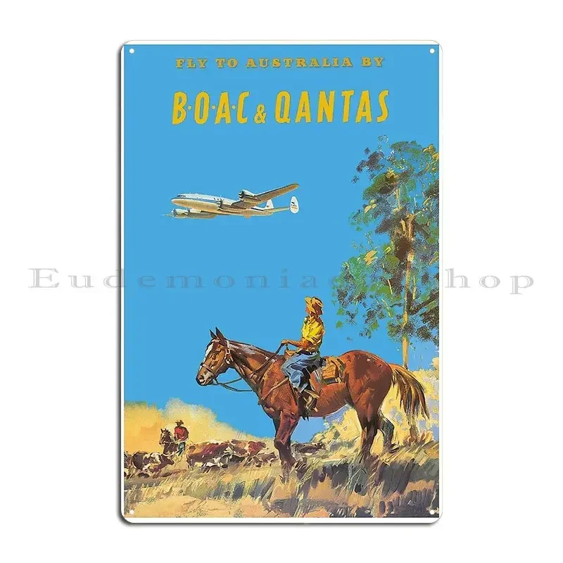 Australia Retro Vintage Travel Poster Metal Sign Character Home Living Room Living Room Party Tin Sign Poster