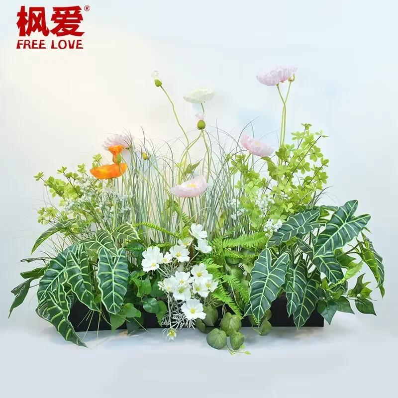 Artificial Flowers Faux Plants Partition Screens Potted Greenery Arrangements Long Planters Flower Boxes Outdoor Landscaping