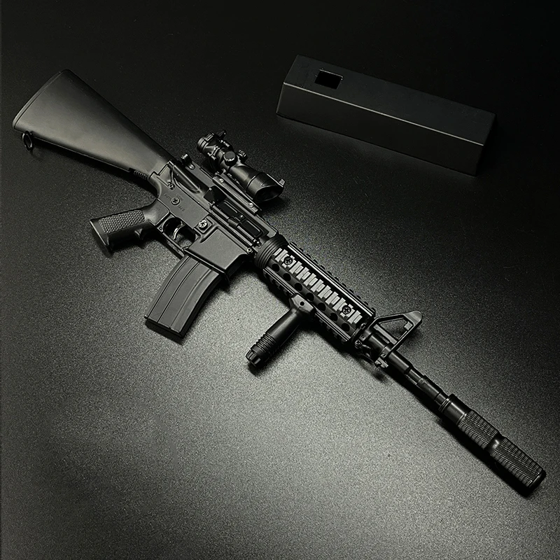 Mini pistola de juguete de Metal M16, escala 1:3, Rifle de francotirador, modelo de pistola desmontable, conjunto de pistola de Metal de plástico, regalos de colección para niños