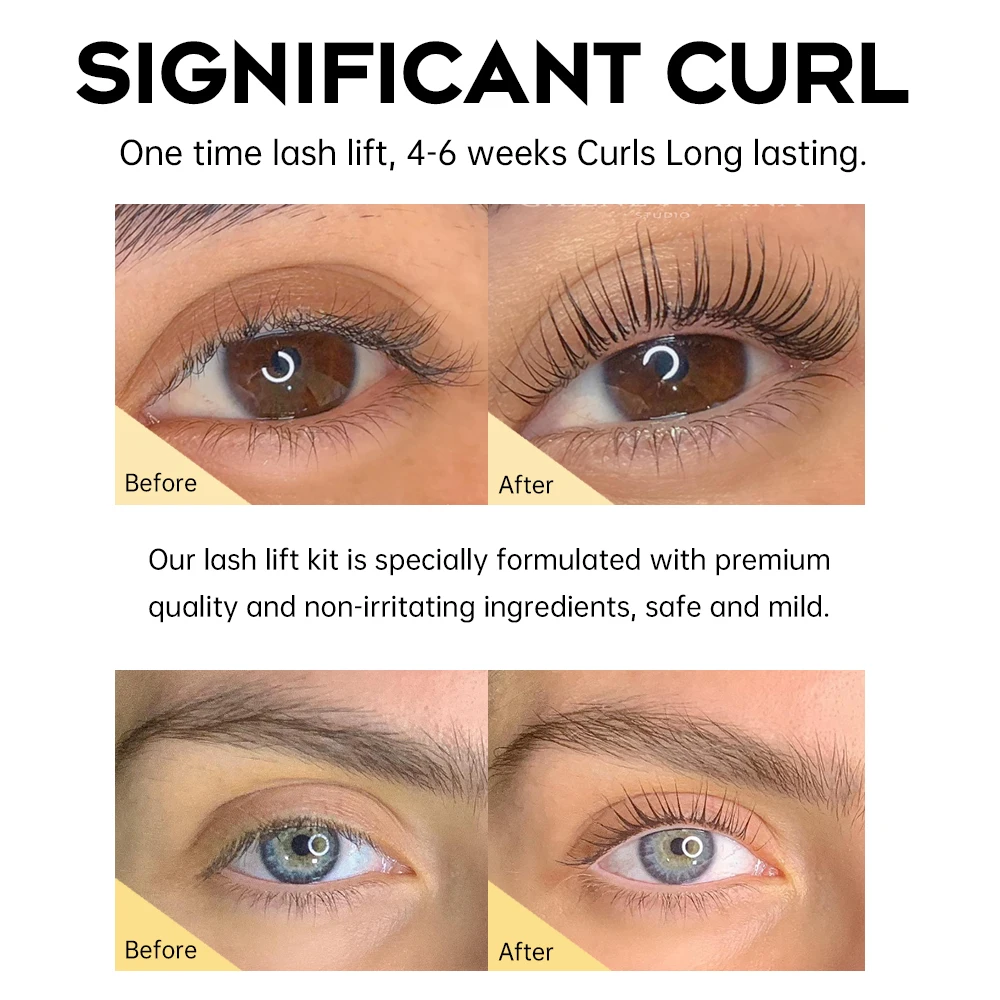 Gollee Lash Lifiting Set Treatment Eyelash Perm Kit Lasting 2 Months Enhancer Eyelash Lifting Lash Perm Curling Makeup