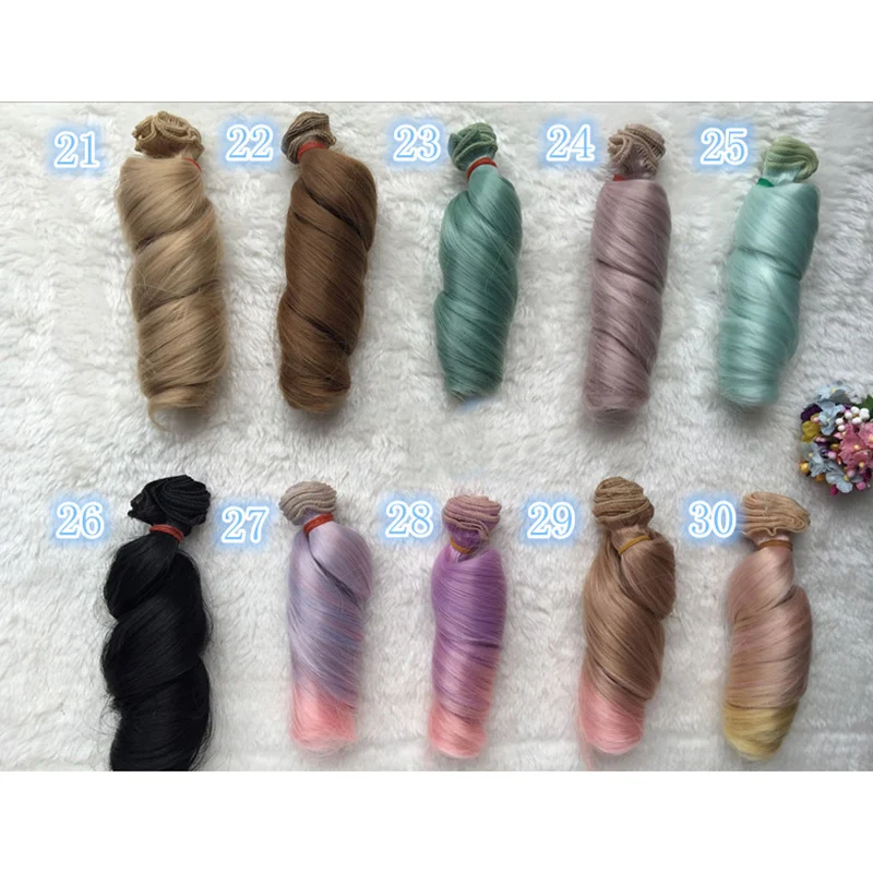 Fashion 15cm DIY Mini Tresses Doll High-Temperature Material Straight Hair Wig For BJD Synthetic Doll Accessories
