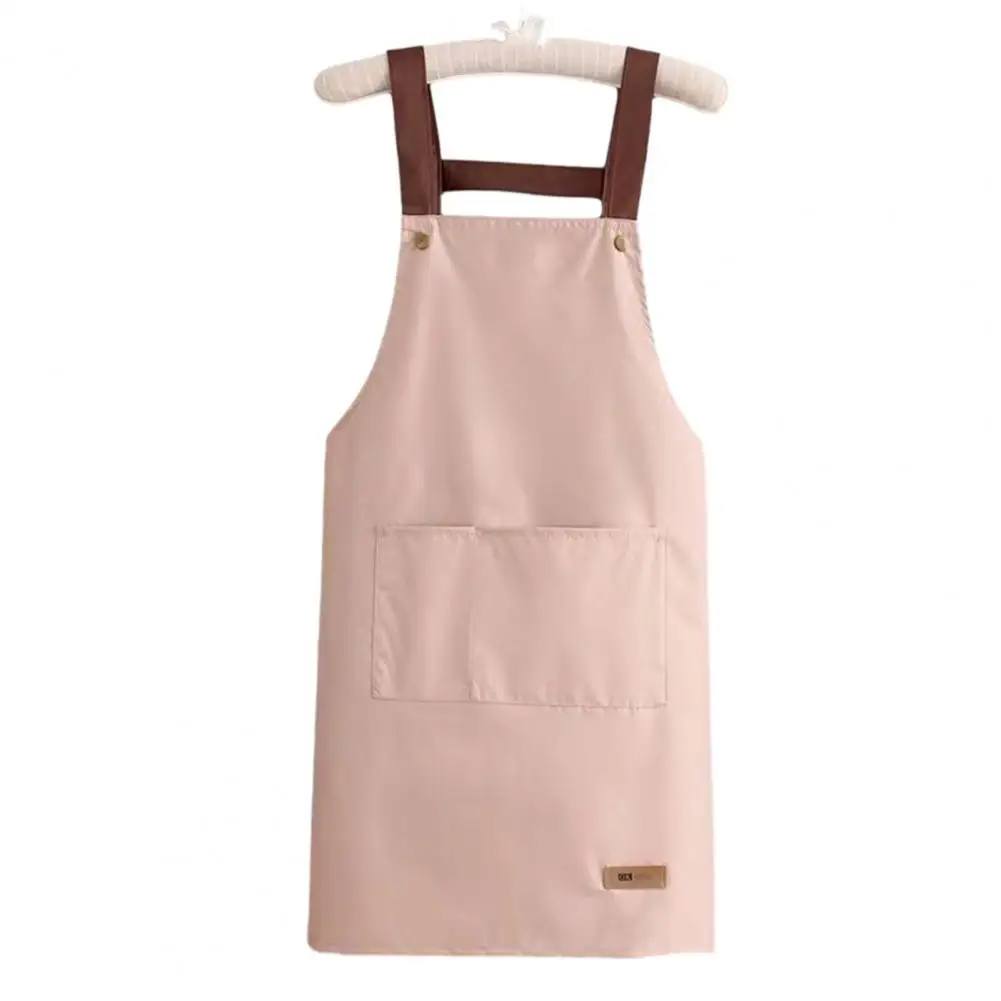 Large-capacity Apron Waterproof Oil-proof Kitchen Apron with Large Pockets Durable Workwear for Home Garden Cooking Stylish