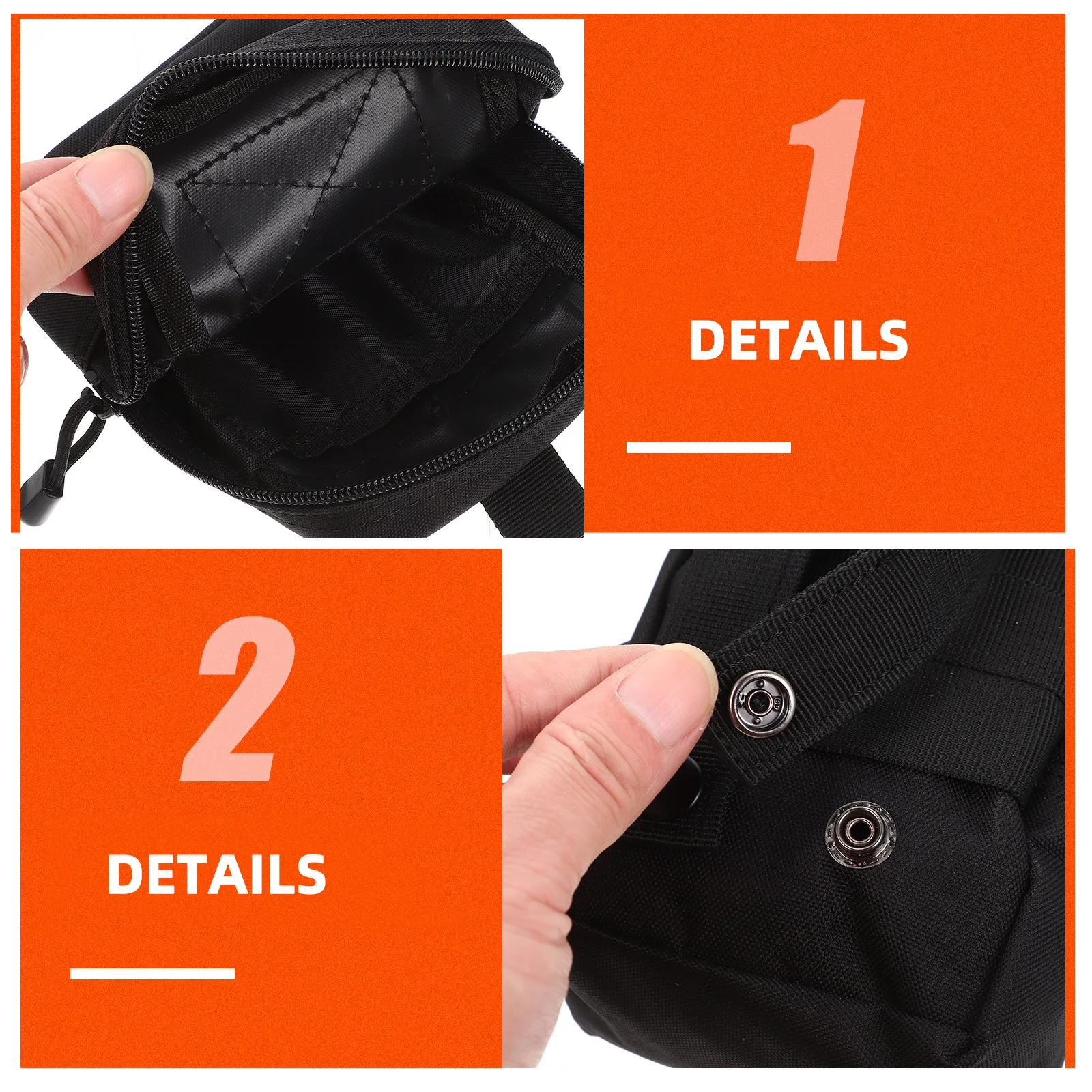 

Multifunctional Medical Bag Outdoor Waist Pouch Black Nylon Travel Sports Hiking Bike Dog Walking Workout