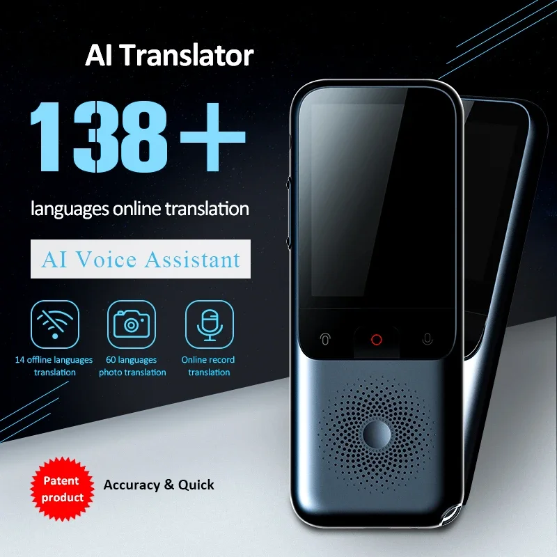 Portable Audio Translator 138 Language Smart Translator Offline Real Time Voice AI Photo Translators