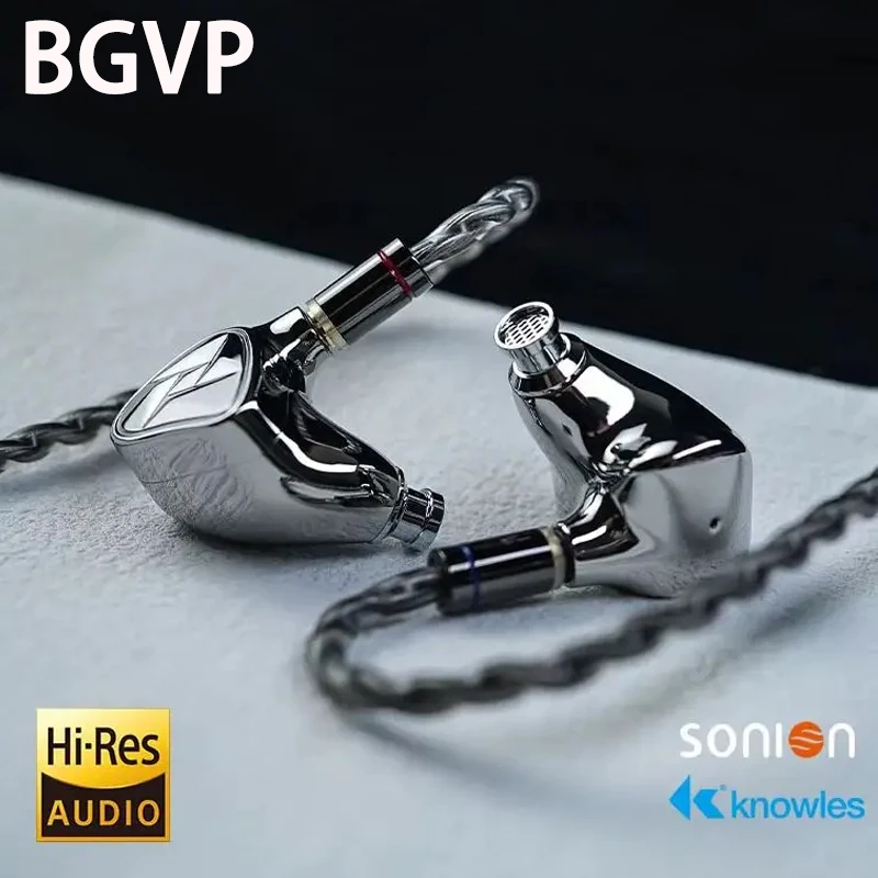 

Наушники-вкладыши BGVP NE5 Hybrid Monitors с титановым сплавом, 2EST+2BA+1DD, IEM, HIFI, проводные, с разъемами 3.5/4.4 мм
