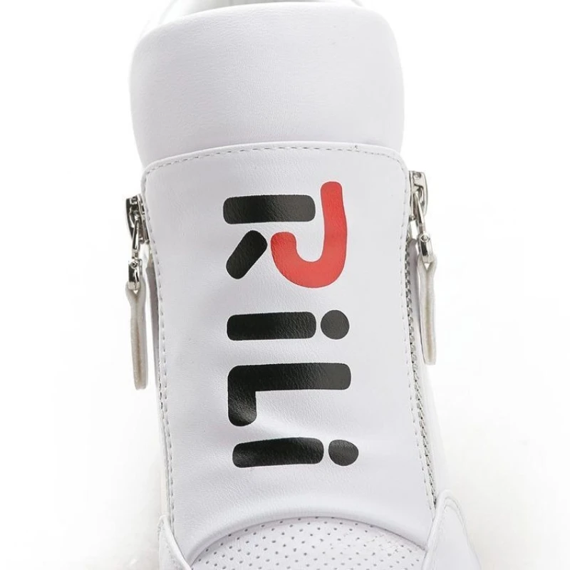 Height Increasing Casual Women Shoes Leather Black White Platform Wedge Sneakers Women 2026 Ladies Shoes Woman Chaussures Femme
