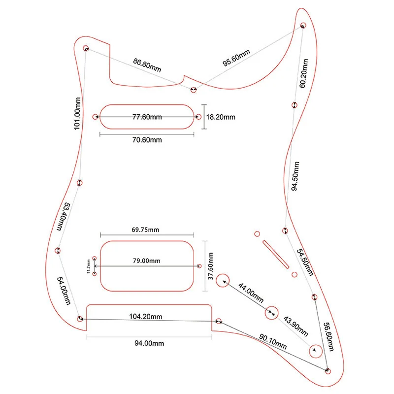 xinyue Guitar Pickguard -For US 11 Screw Holes Stratocaster With Floyd Rose Tremolo Bridge Humbucker  HS Scratch Plate