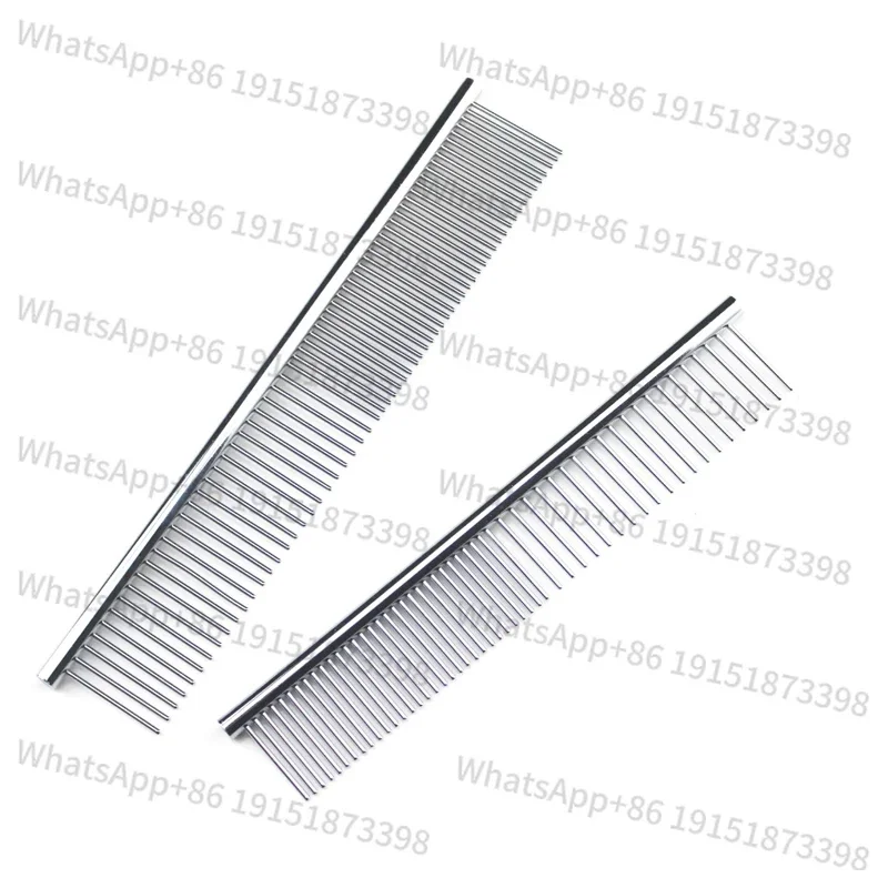 Stainless Steel Dog Comb Long Thick Hair Fur Removal Brush 16/19cm Pets Dog Cat Grooming Dematting Combs for Shaggy Dogs