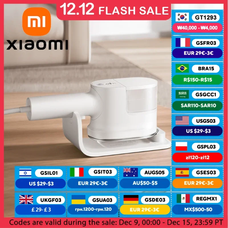 XIAOMI MIJIA Handheld Garment Steamer Home Appliance Portable Vertical Steam Iron For Clothes Electric Steamers Ironing Machine