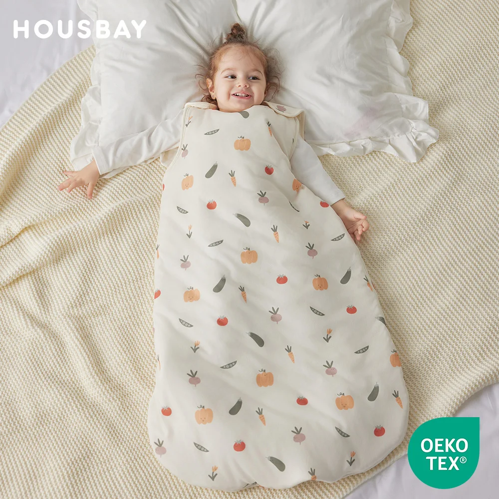 

Спальный мешок для малышей от 0 до 24 месяцев, весенне-осенний, без рукавов, с защитой от раскрывания, с мультяшным принтом, 2.5Tog