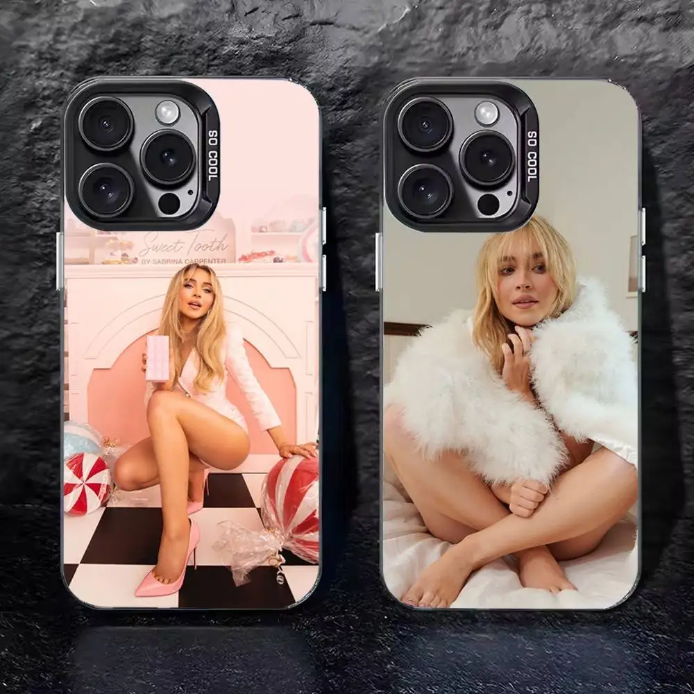 

Singer S-Sabrina Carpenter Phone Case For iPhone 17 16 15 14 13 12 11 Pro Max XS Max 7 8 Plus Shockproof Silicone Matte Cover