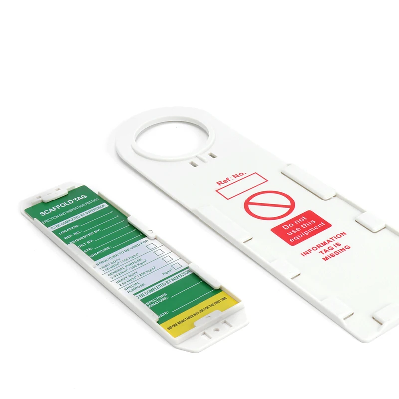 Scaffold Holder Tag with holder , Safety Warning Signs Scaffolding Equipment Kit Scaff Tag with holder Tag