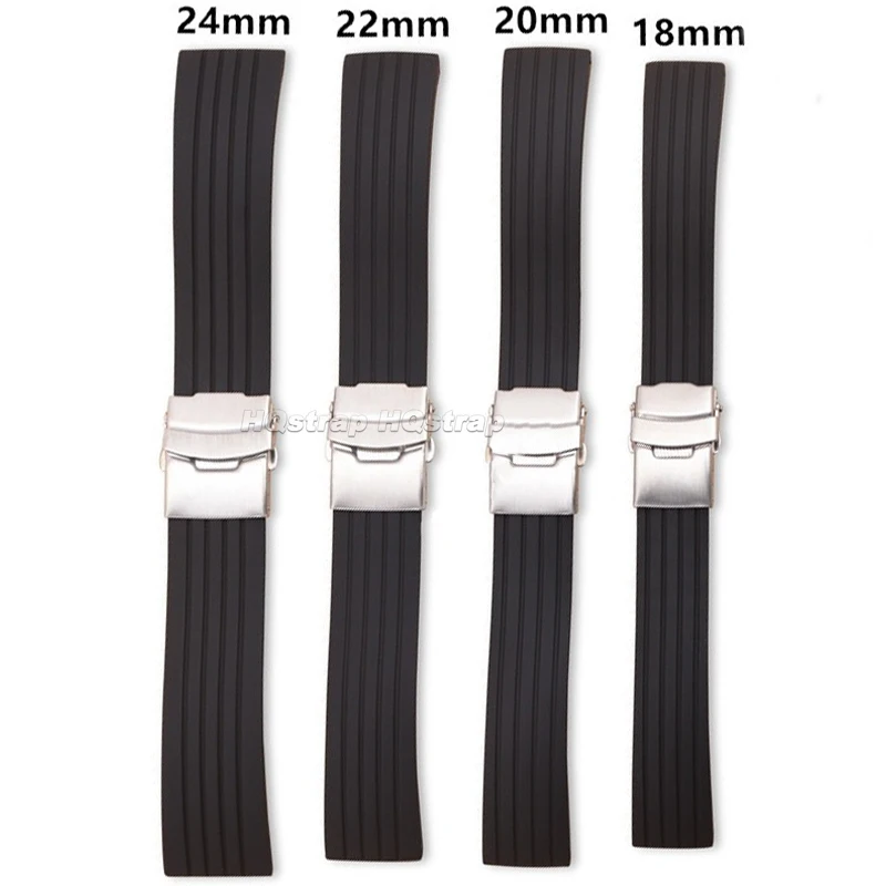 Rubber Strap 18mm 20mm 22mm 24mm Silicone Band Sport Waterproof Bracelet Quick Release for Seiko Wristband Watches Accessories