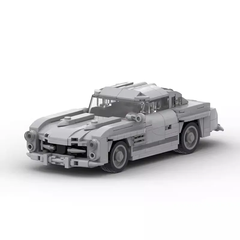 

MOC - 300 SL Speed Champions Light Gray Sports Cars Building Blocks Bricks Set Kids Toys Gifts For Boys & Girls