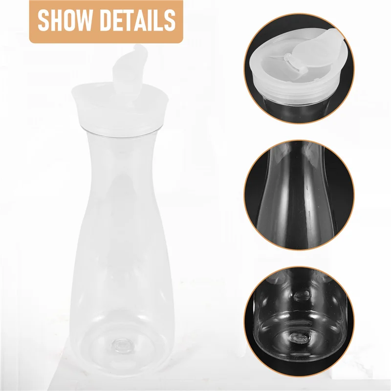 AF90-2Pcs Пластиковые графины для воды с белыми откидными крышками - небьющиеся шарики для пищевых продуктов и перерабатываемые - банка для сока