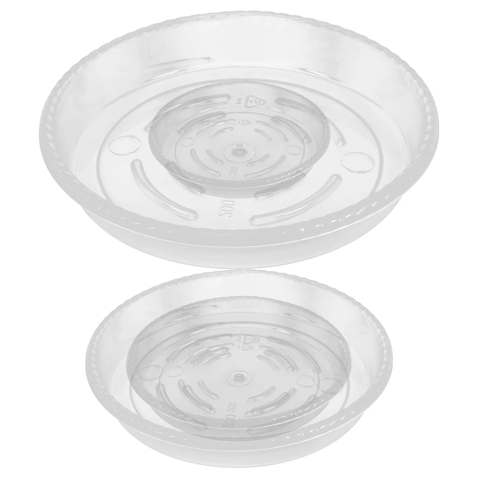 

4pcs Round Plastic Plant Saucer Tray Transparent Flower Pot Water Catcher Durable Bonsai Tray Drainage Indoor Plants Pot Plate