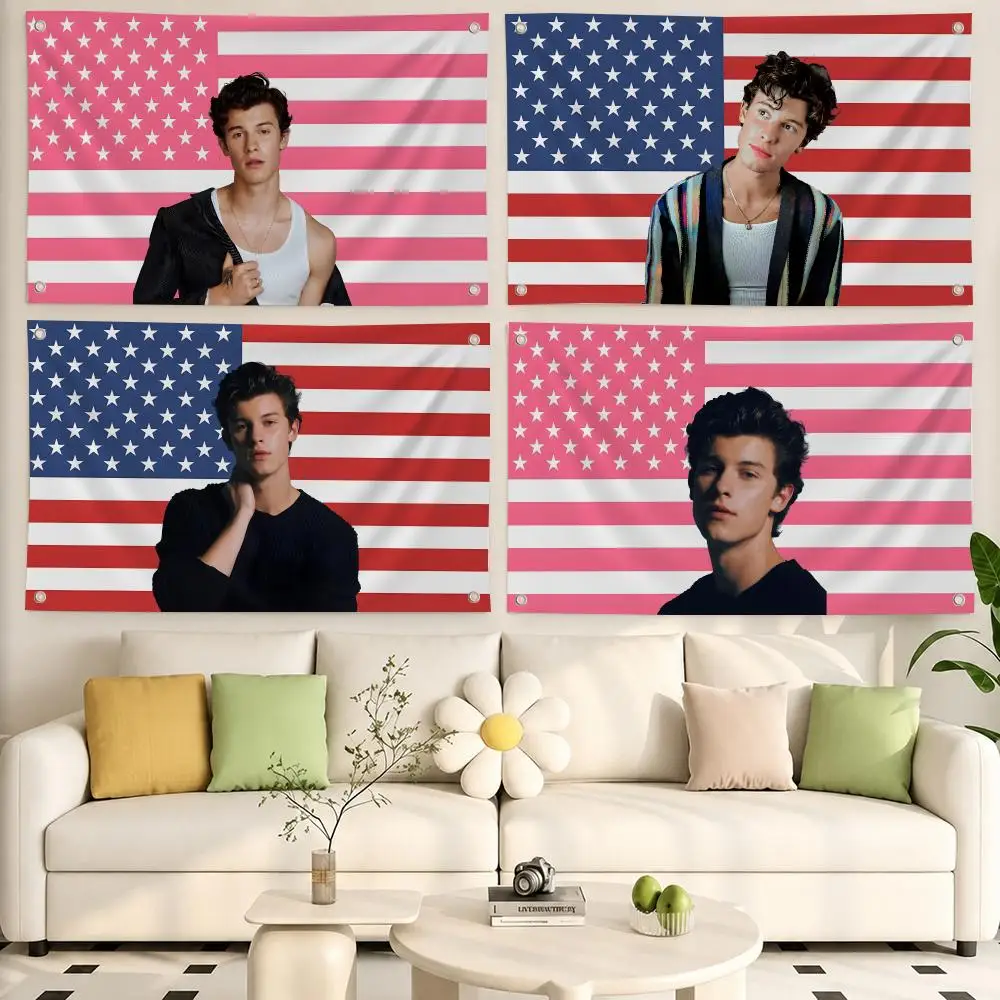 Singer Shawn Mendes Flags Flags, Room, Dormitory, Camping, Party, Home Decor Gifts