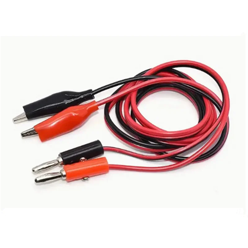 1M Alligator Cilp to Banana Plug Test Cable Lead Connector Dual Tester Probe Crocodile Clip for Multimeter Measure Tool
