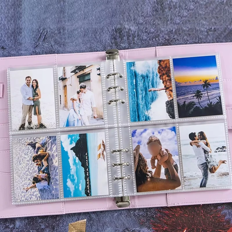 Kpop Photocard Binder with 25 Pages 4-Pocket Card Collector Album with 200 Card Slots PU Leather Cover Organizing Cards view 4