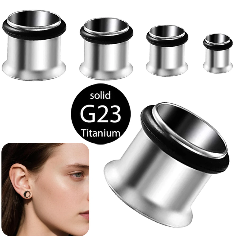 

F136Titanium Single Ear Gauges Screw Fit Flesh Tunnels Plugs Gauges Earring Expander Stretcher Ear Tunnels For Piercing Jewelry