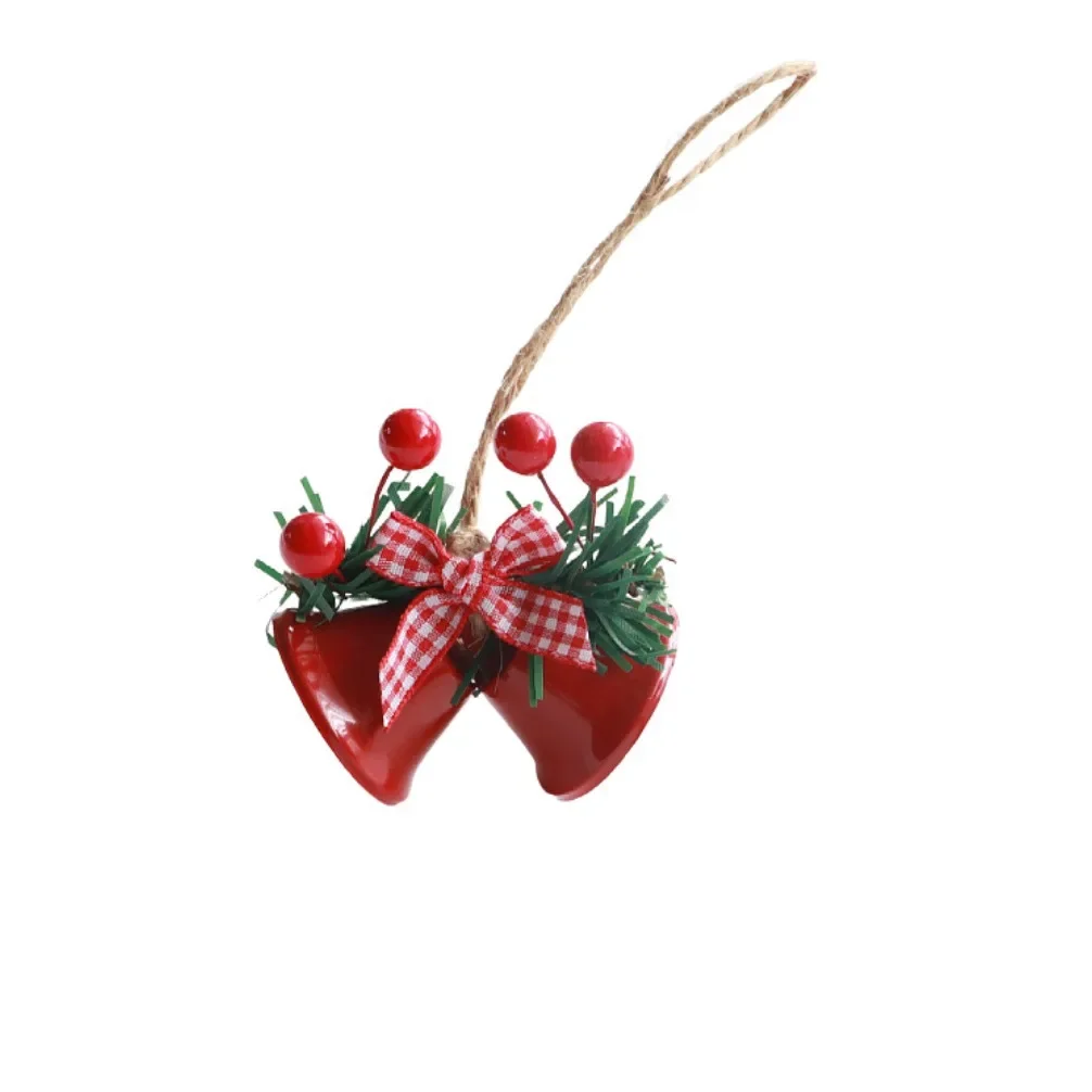 4PCS Christmas Bell Ornaments Hanging Jingle Bells Decor for Xmas Tree Christmas Red Bell Indoor Outdoor Christmas Decoration