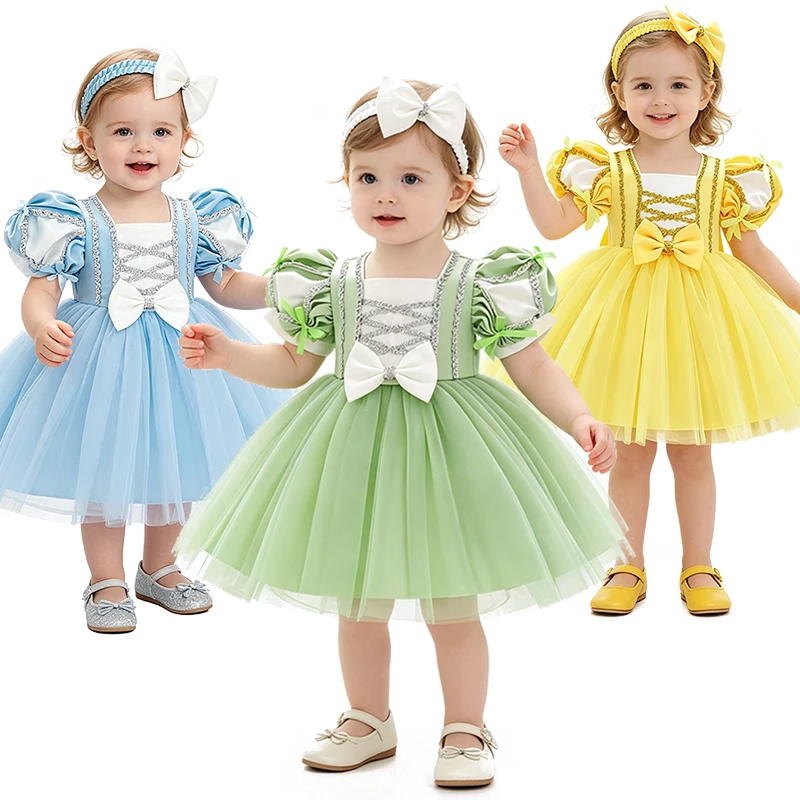 Fancy Baby Girl Clothes Fairy Infant Princess Elegant Party Gowns Halloween Cosplay Carnival Christmas Communion Newborn Dress