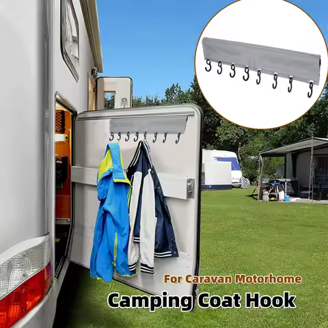RV Storage Rack Hook Rail With Keder Piping Camping Coat Hook Rack For Caravan Motorhome Keder Piping Rail Strip Tent Roof Poles