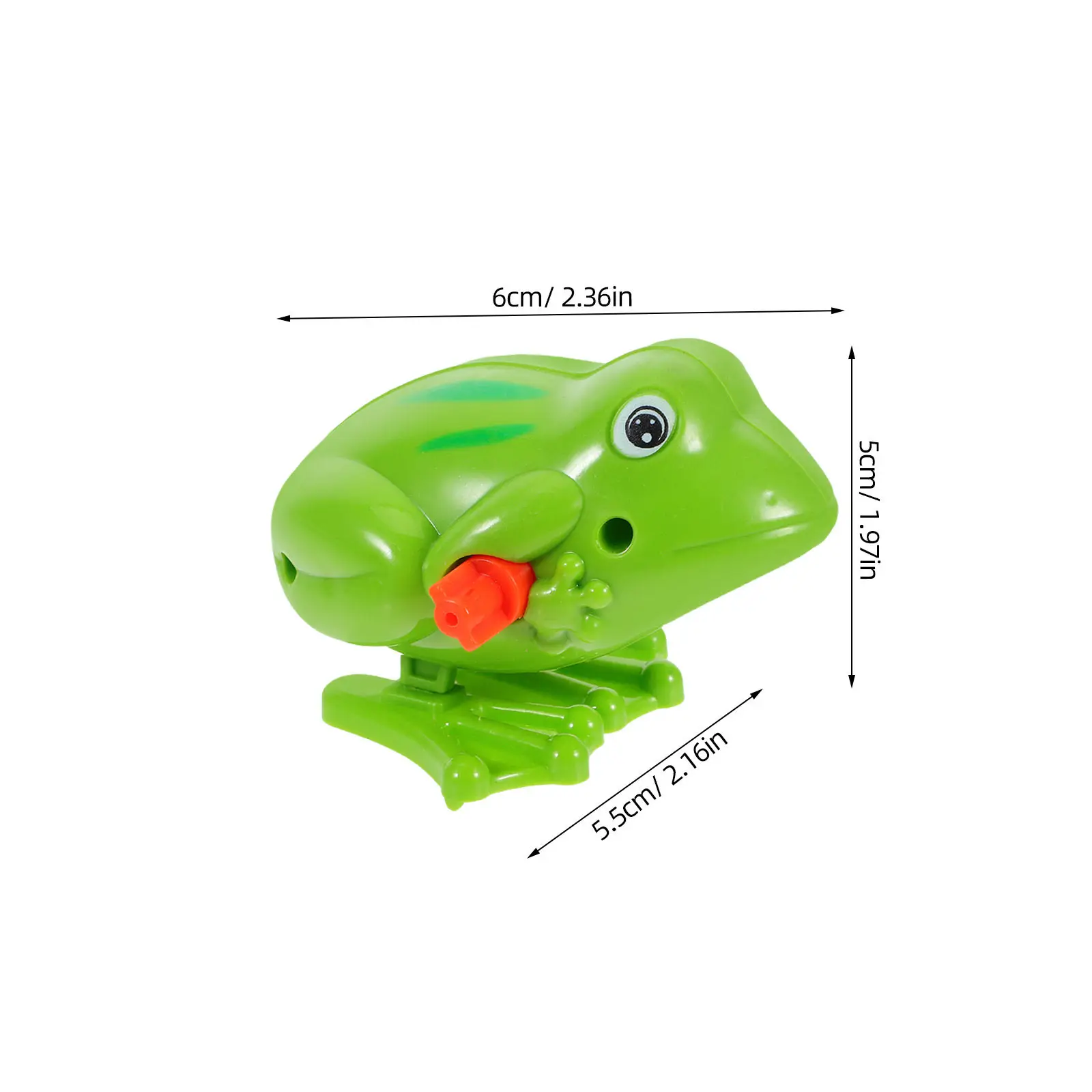 3Pcs Clockwork Frog Bouncy Children Gift Plastic Tactile Skills Cognition Imagination Green Clockwork Spring Frog