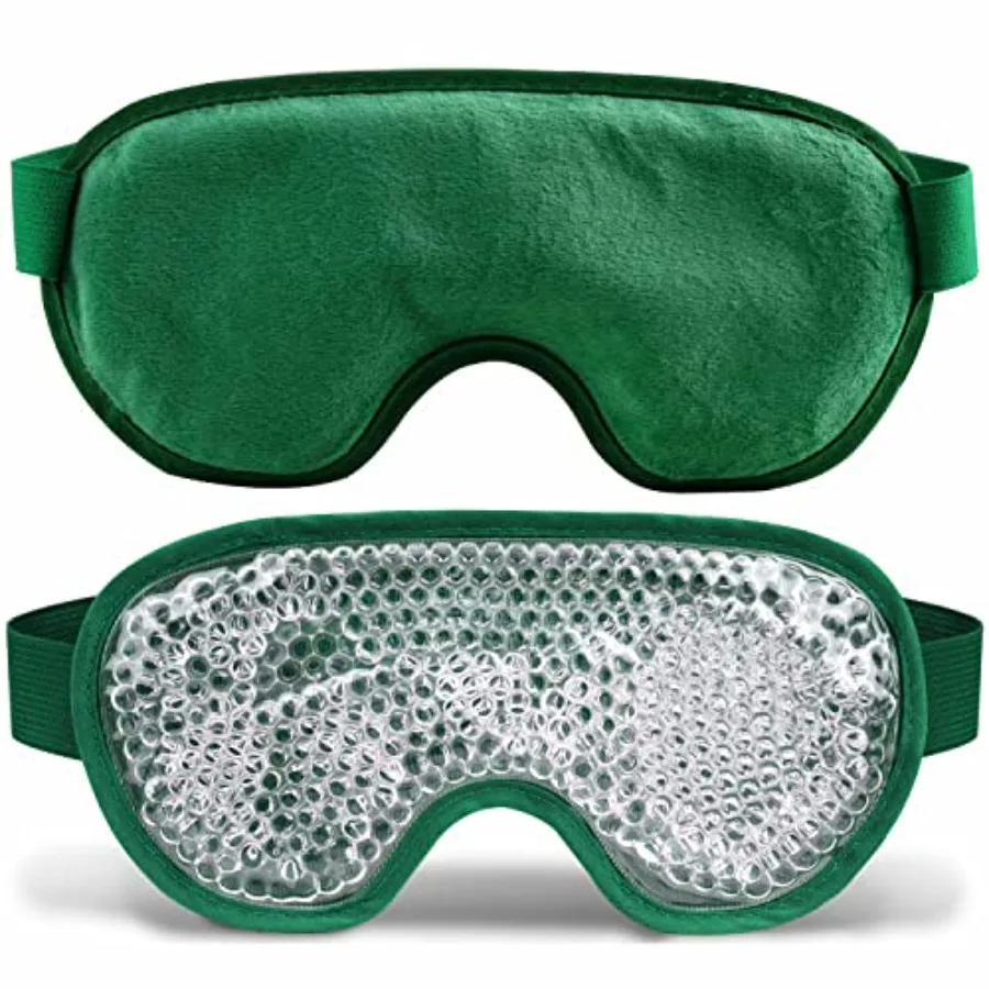 

Cooling Eye Mask with Gel Bead, Reusable Cold Compress Ice Pack Sleeping Eye Cooling Pads for After Eyelid Surgery, Puffiness,