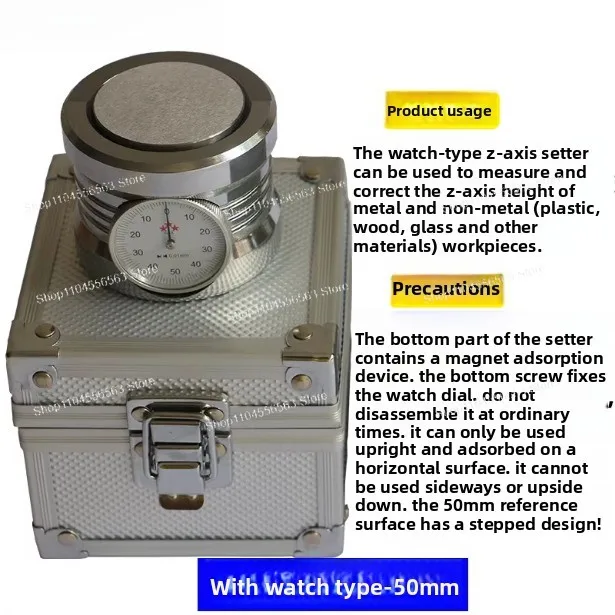 Z-Axis Precision Tool Setter Optical & Dial Indicator for CNC Milling Machine, High Accuracy Z-Setter