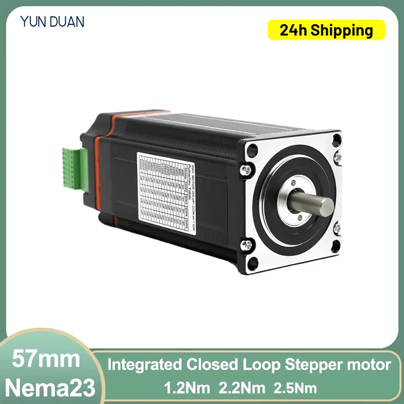 YUNDUAN Nema23 Motor Drive All-in-one Integrated Closed Loop Stepper Motor 24VDC Encoder Hybrid Servo Motor for Semiconductor