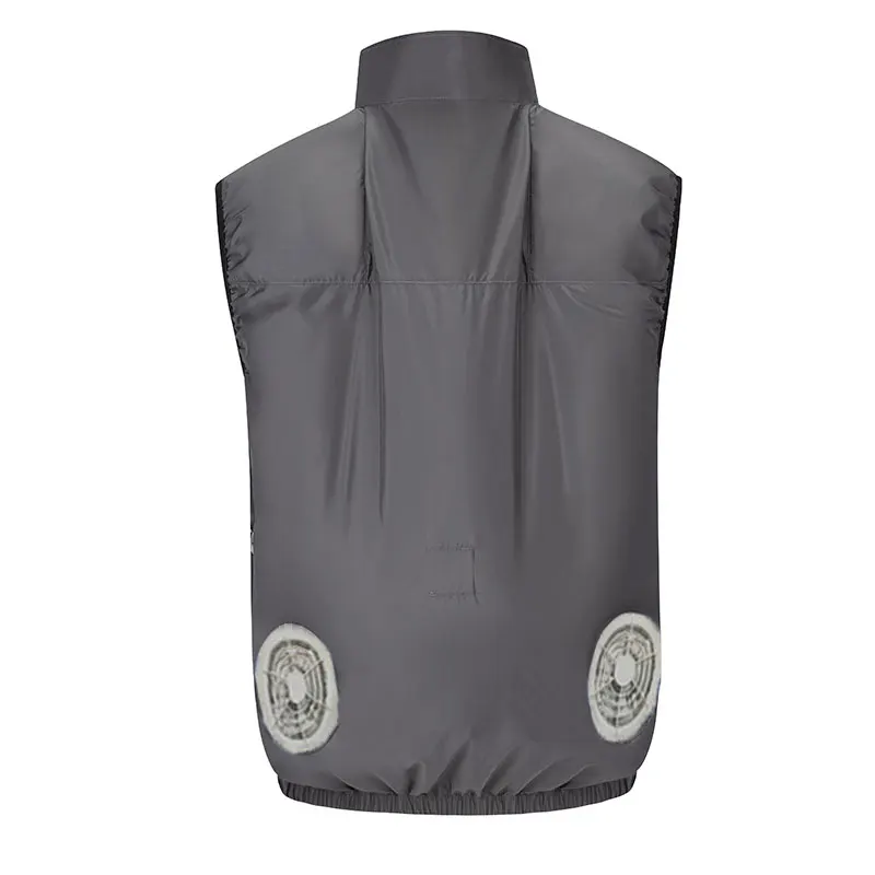 Men's Summer Vest Outdoor Work Ventilation Breathable Fan Vest Air Conditioning Clothing Men Work Fishing Color Block Cool Vest