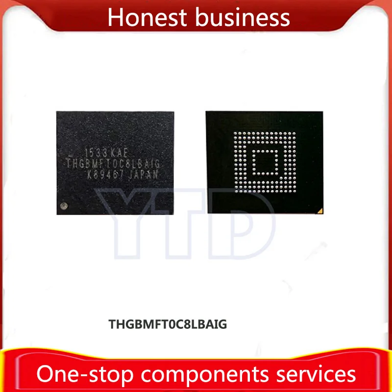 

THGBMFT0C8LBAIG 128GB 100% Working 100% Quality BGA153 EMMC 128G Chip Mobile Phone Hard Disk Memory Computer Storage THGBMFT0C8