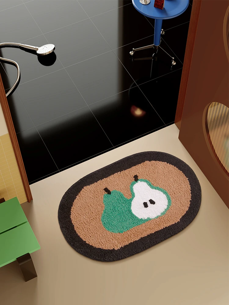 

Впитывающий нескользящий коврик для ванной, большой, в форме груши, для прихожей, для ног, для двери туалета, специального назначения