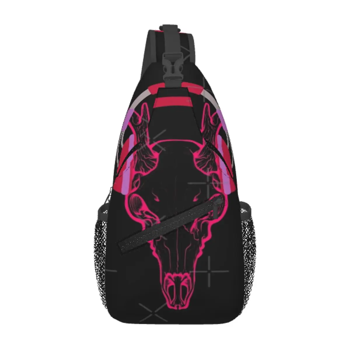 

Music For Animal Skull Chest Bag Trendy Large capacity Daily Cross chest bag Multi-Style