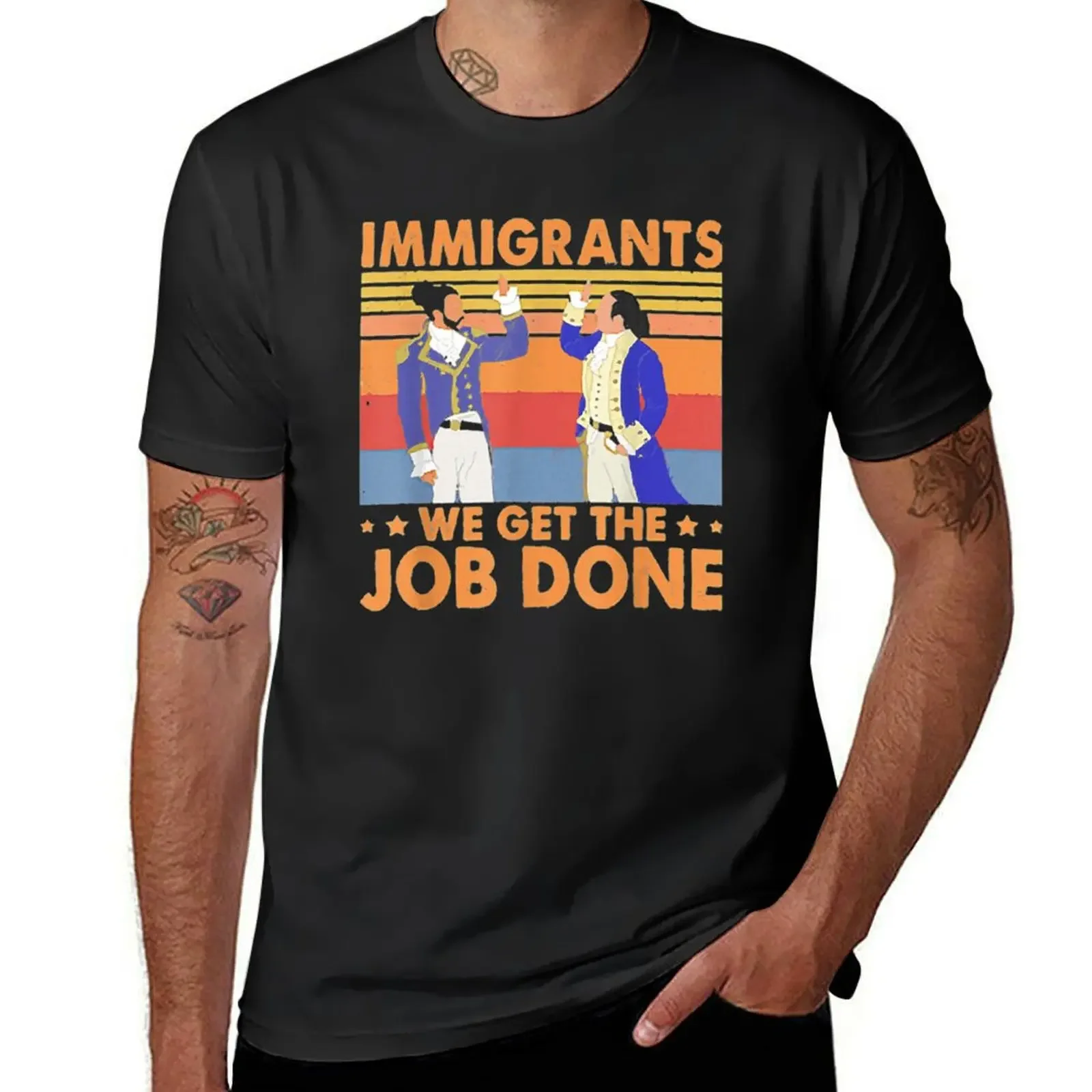 Immigrants We Get The Job Done Retro Vintage T-Shirt vintage clothes shirts graphic tee funny t shirts for men