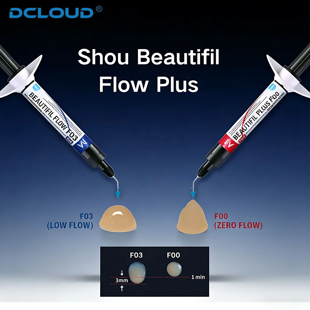 

SHOFU Dental Fluid Resin F00/F03 Light Curing Composite Resin Ultra Low Flowable Restoration Bonding Nano Resin Dentist Material