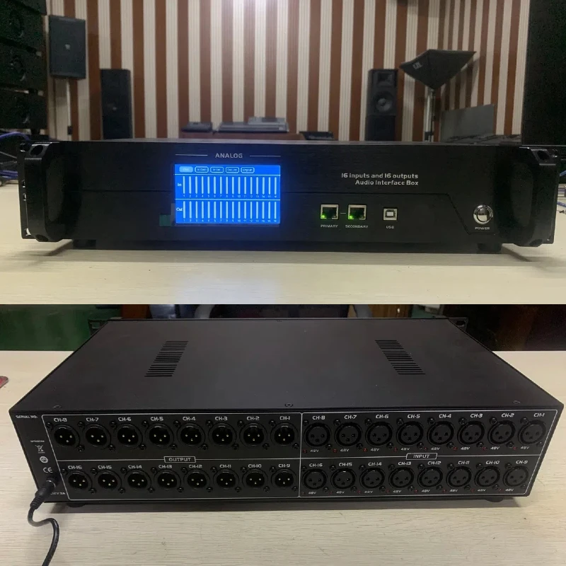 

DL16 Dante Box 16-Channel Audio Conversion Processor Stage Equipment Interface System