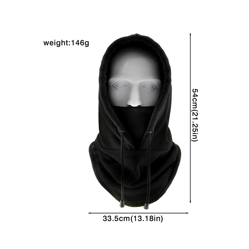 New Fashion Warm Cap Winter Men Women Hat Waterproof Thermal Polar Fleece Balaclava Hat Hooded Neck Warmer Hike Cycling Cap